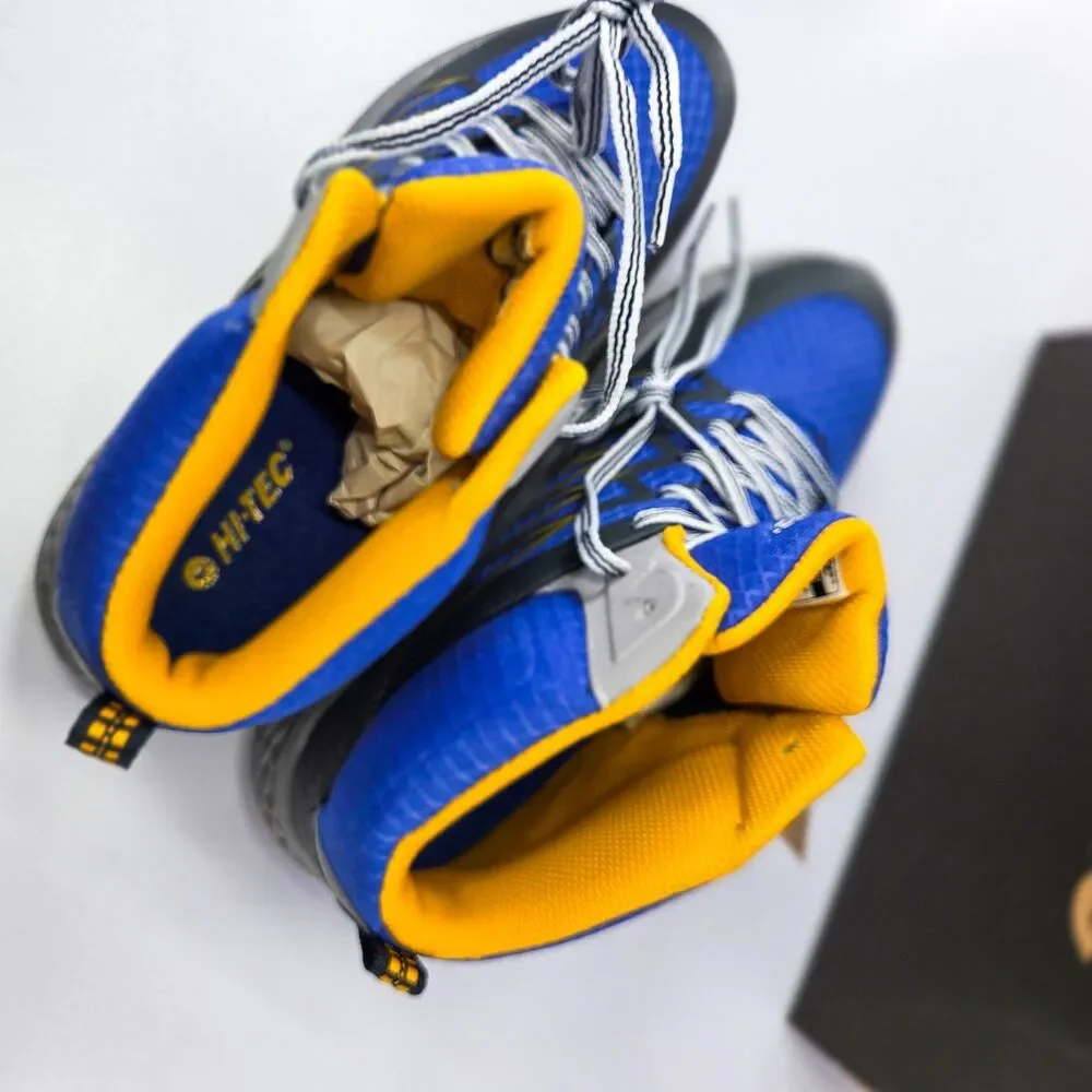 Hi-Tec Demolisher Mid Hiking Boots Black Iris Blue Men’s 10 NIB CH80046M-DM